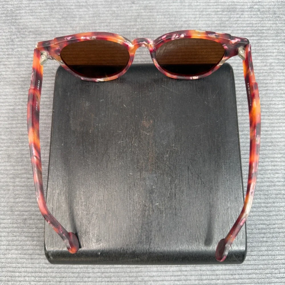 l.a.Eyeworks Jake 385M Y2K Sunglasses Tortoise Red Orange Purple Handcrafted VTG